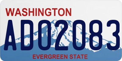 WA license plate ADO2083