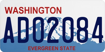 WA license plate ADO2084