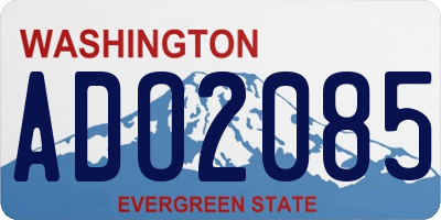 WA license plate ADO2085