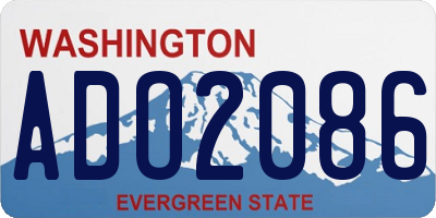 WA license plate ADO2086