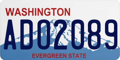 WA license plate ADO2089