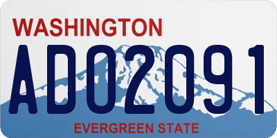 WA license plate ADO2091