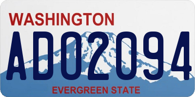 WA license plate ADO2094