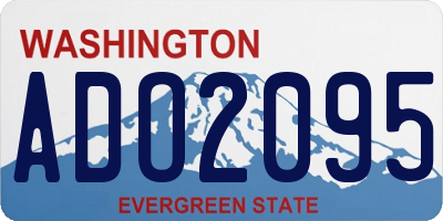 WA license plate ADO2095