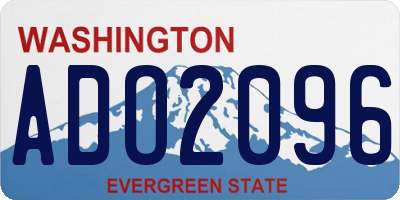 WA license plate ADO2096