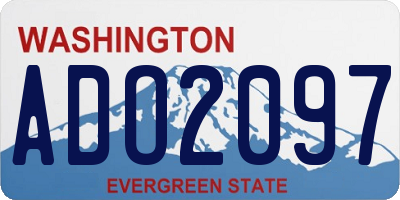 WA license plate ADO2097