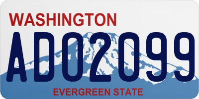 WA license plate ADO2099