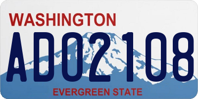WA license plate ADO2108
