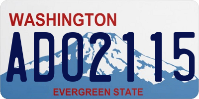 WA license plate ADO2115