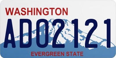 WA license plate ADO2121