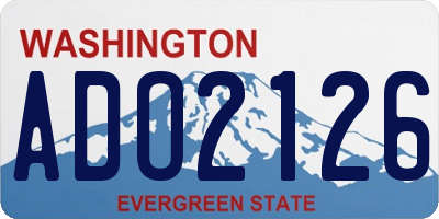 WA license plate ADO2126