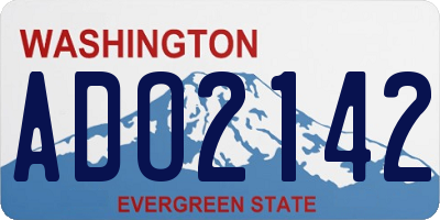 WA license plate ADO2142