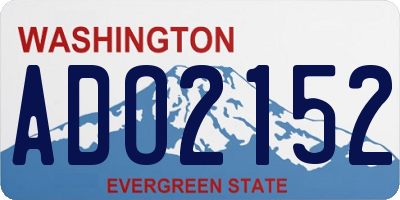 WA license plate ADO2152