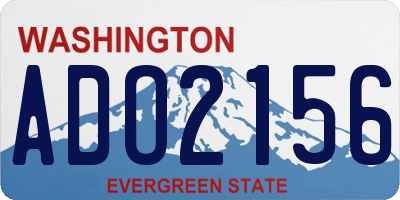 WA license plate ADO2156
