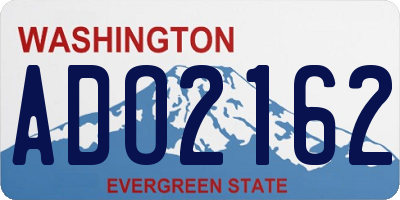 WA license plate ADO2162
