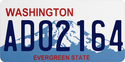 WA license plate ADO2164