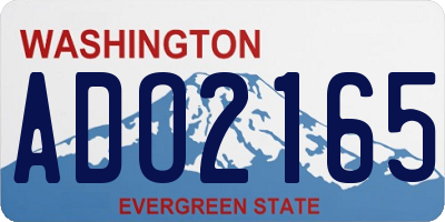 WA license plate ADO2165