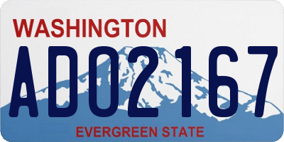 WA license plate ADO2167