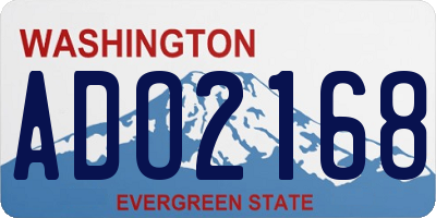 WA license plate ADO2168