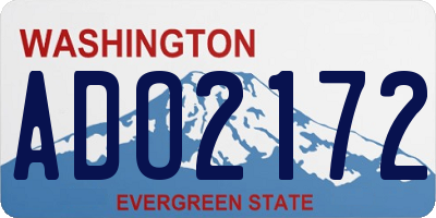 WA license plate ADO2172