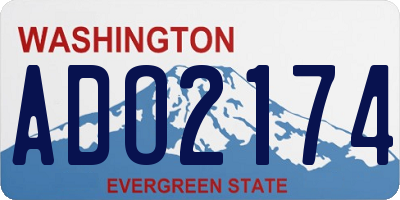 WA license plate ADO2174