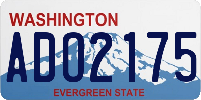 WA license plate ADO2175