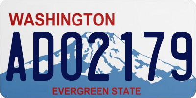 WA license plate ADO2179