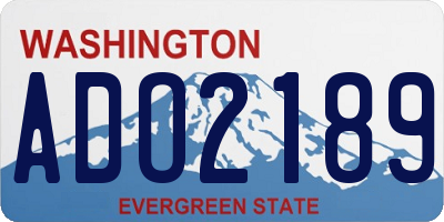 WA license plate ADO2189