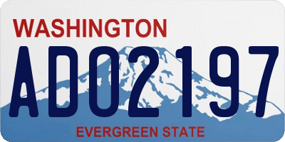 WA license plate ADO2197