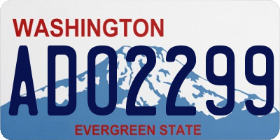 WA license plate ADO2299