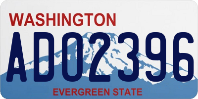 WA license plate ADO2396