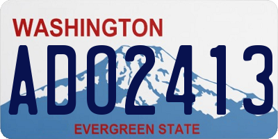 WA license plate ADO2413