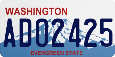 WA license plate ADO2425