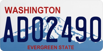 WA license plate ADO2490