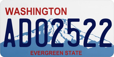 WA license plate ADO2522