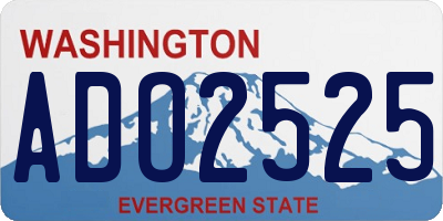 WA license plate ADO2525