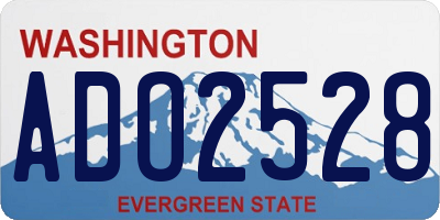 WA license plate ADO2528