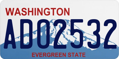 WA license plate ADO2532