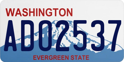 WA license plate ADO2537
