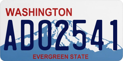 WA license plate ADO2541