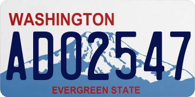 WA license plate ADO2547