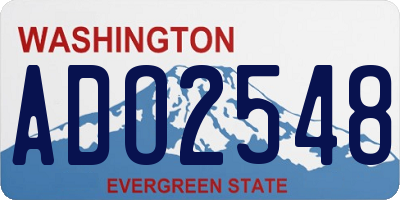 WA license plate ADO2548