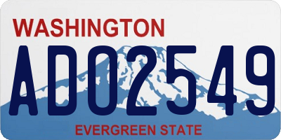 WA license plate ADO2549