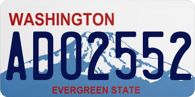 WA license plate ADO2552