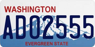 WA license plate ADO2555