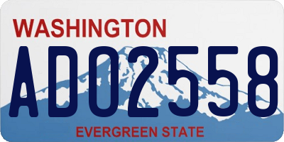 WA license plate ADO2558