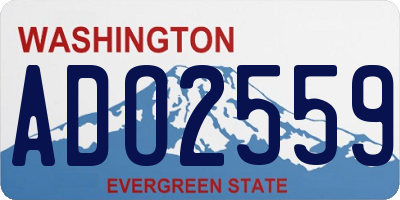 WA license plate ADO2559
