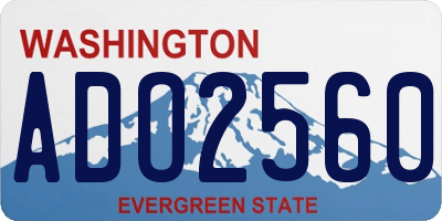 WA license plate ADO2560