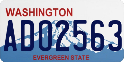 WA license plate ADO2563