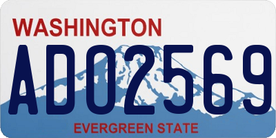 WA license plate ADO2569